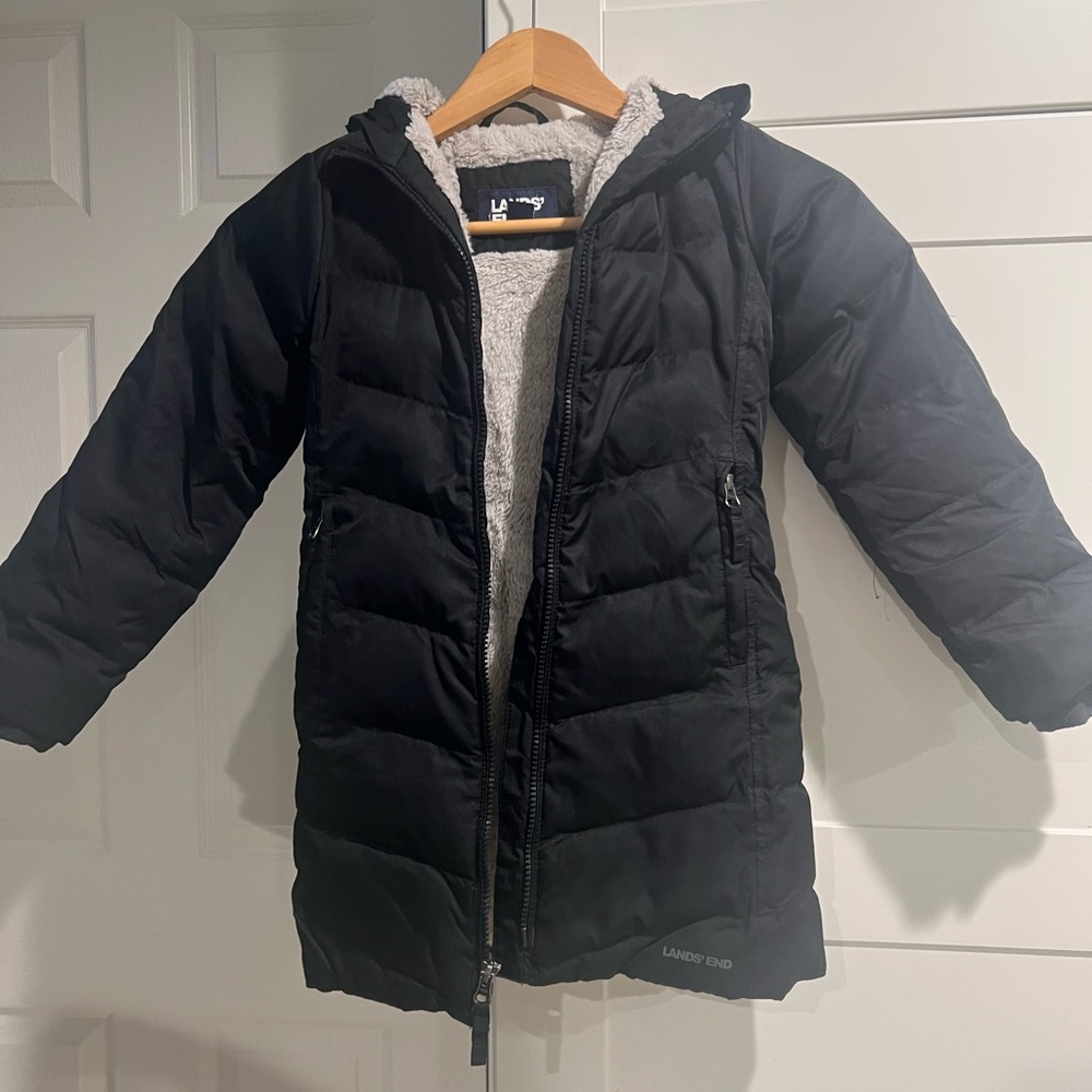 Lands' End Kids Black Puffer Jacket
